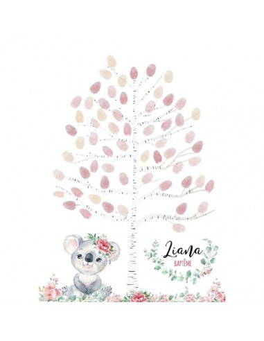 Arbre à empreintes Koala Rose de votre