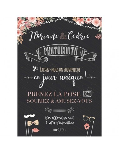 Photobooth mariage : mode d'emploi pour décorer votre photobooth personnalisé aux noms des mariés. français