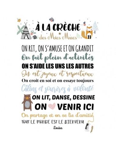 Affiche crèche Merci La Crèche ! commande en ligne