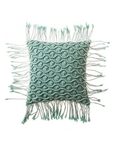 Coussin macramé vert les ligaments