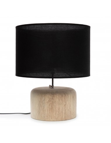 La Lampe de Table en Bois de Teck - Noir Naturel 2024