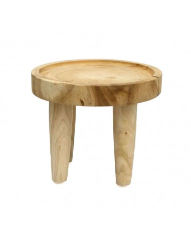 Table d'appoint Saman en bois de Suar, guéridons style bohème et naturel 35 cm Voir les baskets