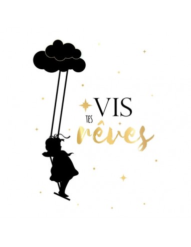 Affiche citation "Vis Tes Rêves" Collection Nuage solde