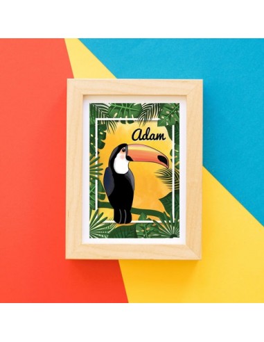 Affiche Chambre bébé personnalisée Tropical Toucan Vous souhaitez 