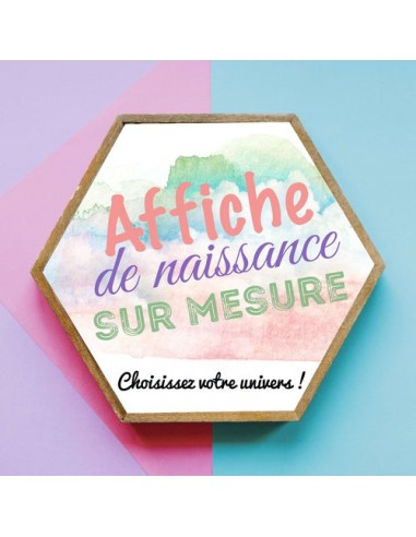 Affiche de naissance personnalisée sur le théme de votre choix. Jusqu'à 80% De Réduction