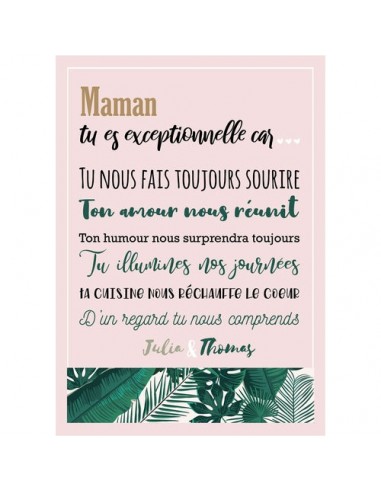 Affiche "Maman tu es exceptionnelle" destockage